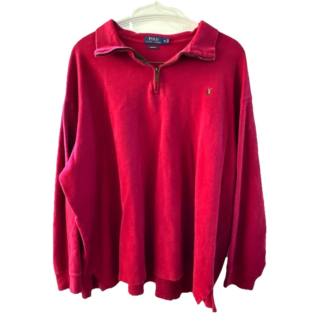 Polo Ralph Lauren Sweater Mens 3XB  Estate Rib Quarter Zip Pullover
